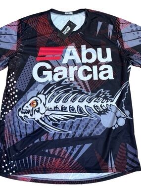Abu Garcia Mens Long Sleeve Fishing Fish Shirt performance quick dry 2XL NWT